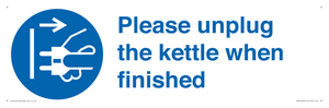 Please unplug the kettle when finished